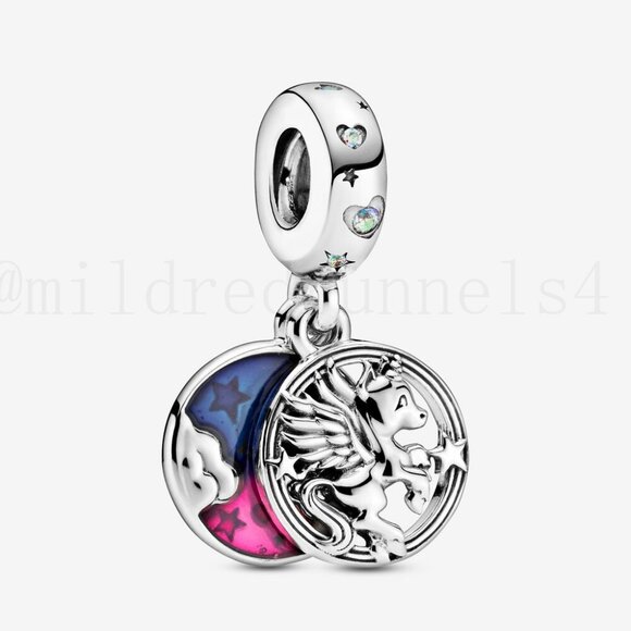 Pandora Magic Unicorn Double Charm - Picture 1 of 4